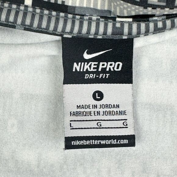 Nike Pro Hyperwarm Top Womens L Black Gray Bit 1/2 Zip Thumbholes Run Dri-Fit - Picture 12 of 15